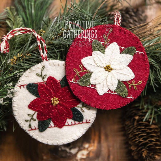 Kit and Pattern for Festive Poinsettia Ornament PRI-2149 W