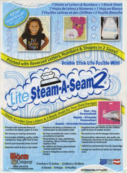 Lite Steam A Seam 2 ABC123 -sheets