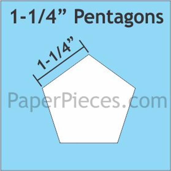 1 1/4" Pentagons Paper Pieces-Small Pack