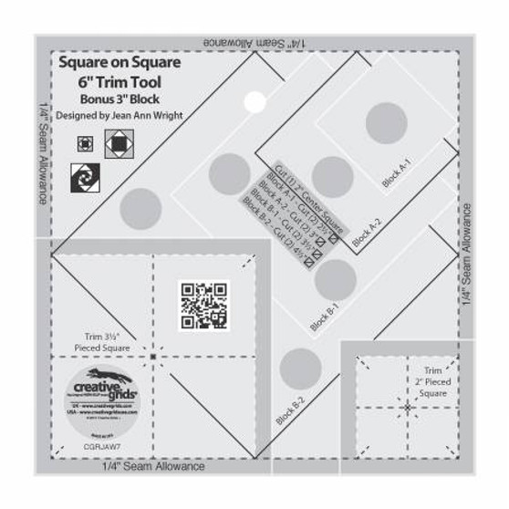 Creative Grids Square on Square 6" Trim Tool