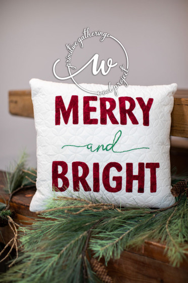 Merry and Bright Pillow DOWNLOAD