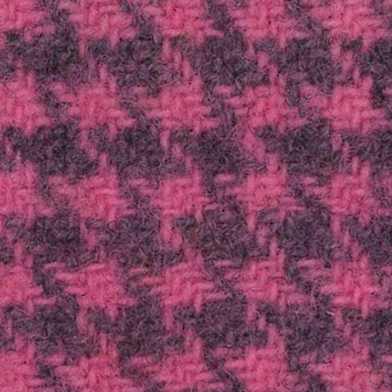 Hand Dyed Pink Posie Houndstooth Wool