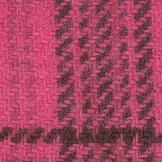Hand Dyed Pink Posie Plaid Wool
