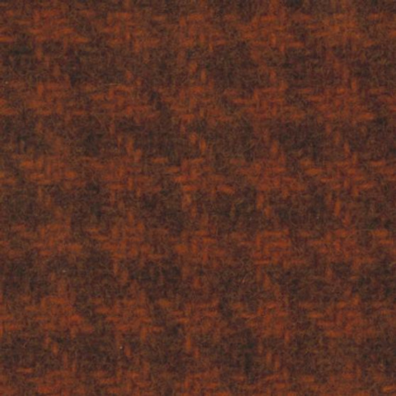 Hand Dyed Rust Houndstooth Wool