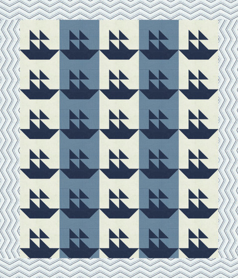 Sail Away Quilt Kit with Border