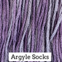 Classic Colorworks Hand Dyed Floss 5 yds Argyle Socks