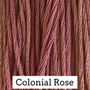 Classic Colorworks Hand Dyed Floss 5 yds Colonial Rose