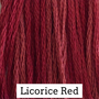 Classic Colorworks Hand Dyed Floss 5 yds Licorice Red