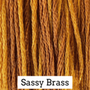 Classic Colorworks Hand Dyed Floss 5 yds Sassy Brass
