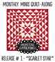 Monthly Minis QAL Quilt #1 Scarlet Star DOWNLOAD