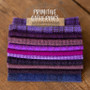 5" Purples Wool Charms-W