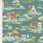 Tilda Village Life 110180 Village Teal One Yard