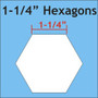 1-1/4" Hexagons Paper Pieces-Bulk Pack
