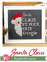 Santa Claus TypeFACE Cross Stitch ISE-467