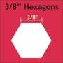 3/8" Hexagons Small Pack: 200 pc