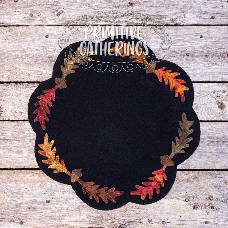 Acorns & Leaves Table Mat Pattern PRI-166 - Primitive Gatherings Quilt Shop