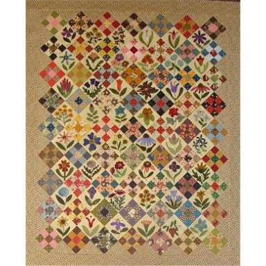 Lisa's Flower Garden PRI-316 - Primitive Gatherings Quilt Shop