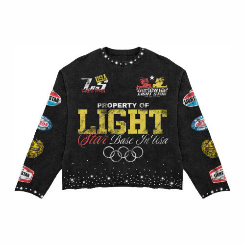Lightstar French Terry Rhinstones Shirts