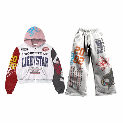 LightStar Rhinestone Sweatsuit Sets