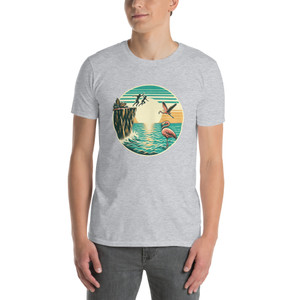 Unisex T-Shirt Softstyle (M)  - Sunset Jump
