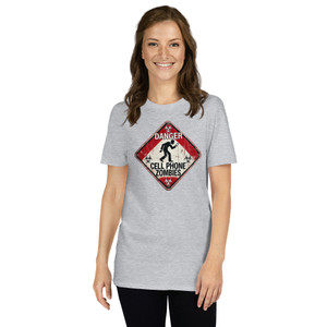 Unisex T-Shirt Softstyle (W) - Cell Phone Zombie