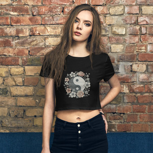 Crop Top Tee (W) - Beach Yin Yang Crop Top Tee (W) - Beach Yin Yang