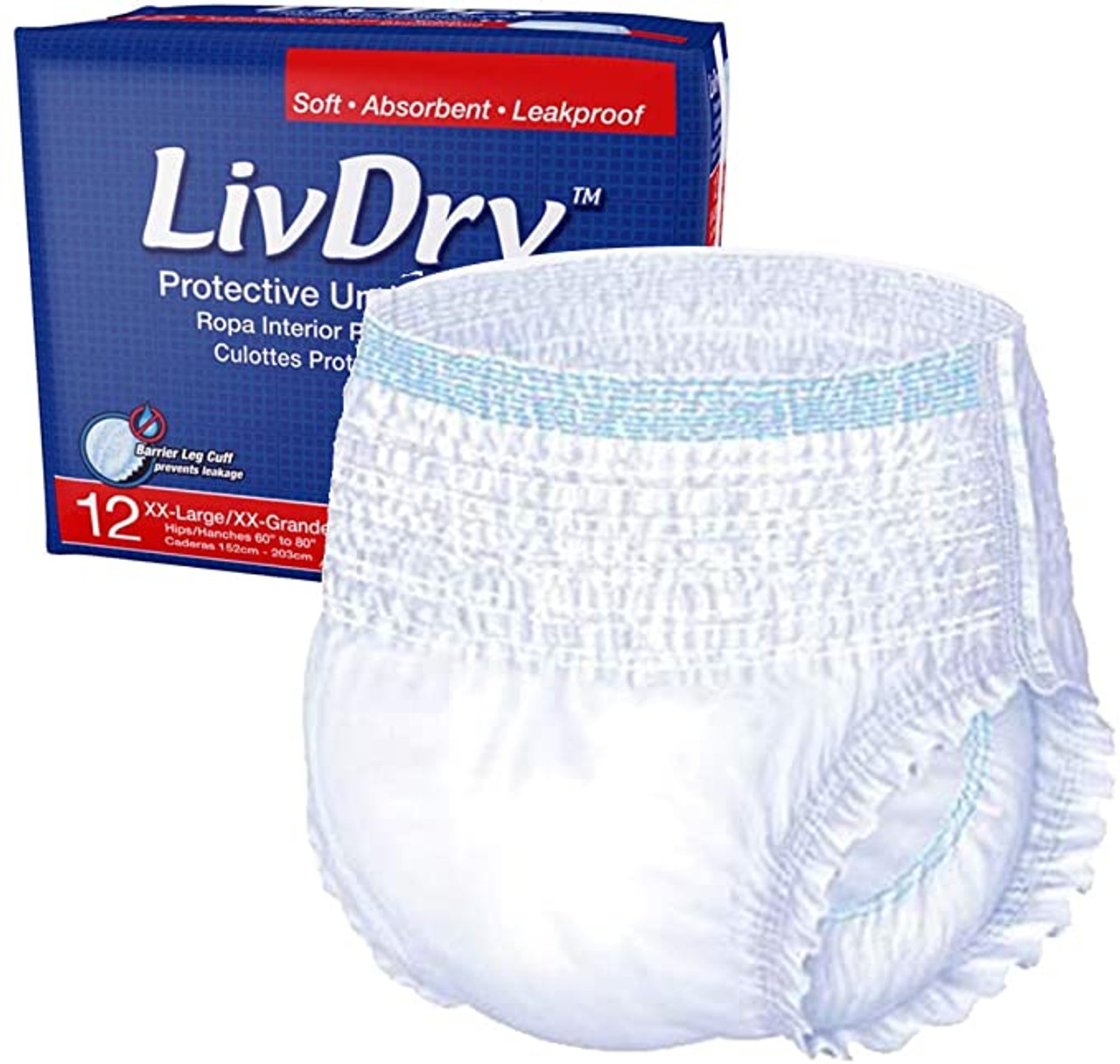 Pristine Life, Incontinence Protective Underwear, Absorbs Light Urine  Leaks, Wash & Reuse, Anti Bacterial, Hygienic & Leakproof, Comfy Cotton, Pack Of 1, White