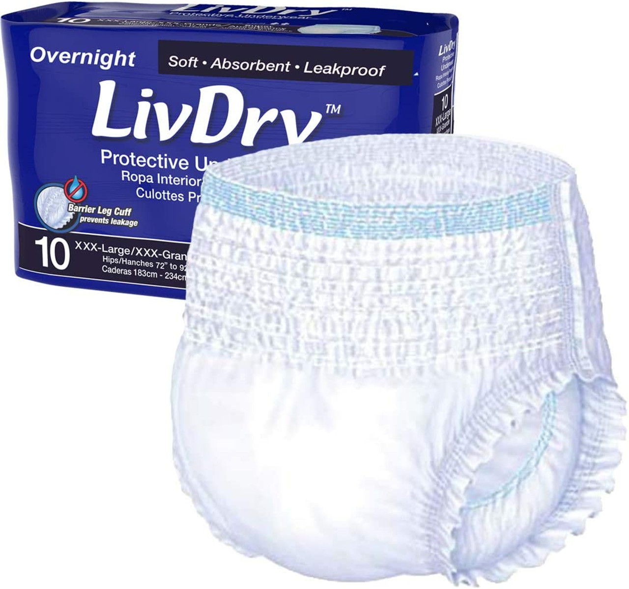 Assurance Unisex Overnight Underwear, Overnight Absorbency, L/XL, 14 Count  