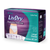 a single bag of LivDry Protective Underwear for Adult Urinary Incontinence in a feminine Purple Flower Pattern