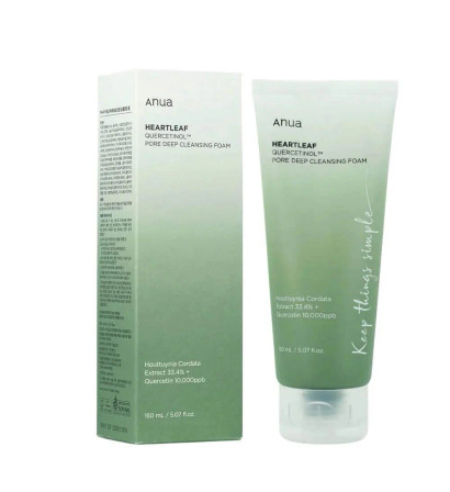 Anua heartleaf + BHA quercetinol pore deep cleansing foam
