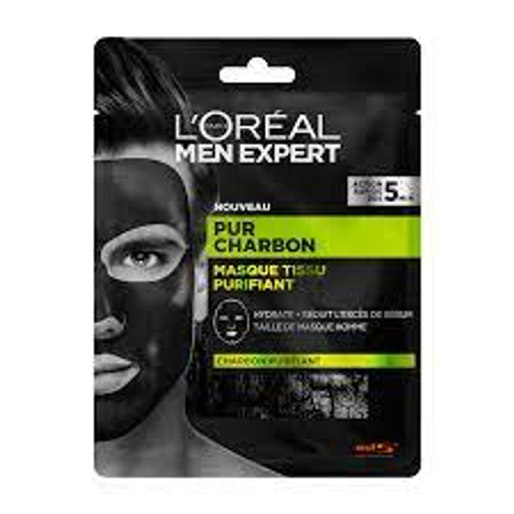 L’ Oreal Men Expert - Masque Tissu purifiant au charbon