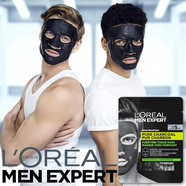 L’ Oreal Men Expert - Masque Tissu purifiant au charbon