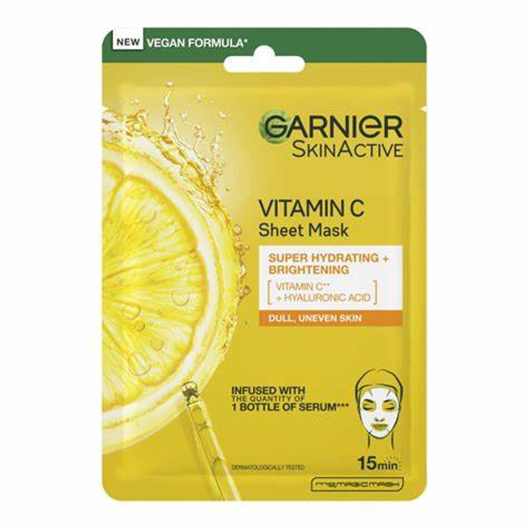 Garnier Brightening & Super Hydrating Vitamin C Sheet Mask 28g