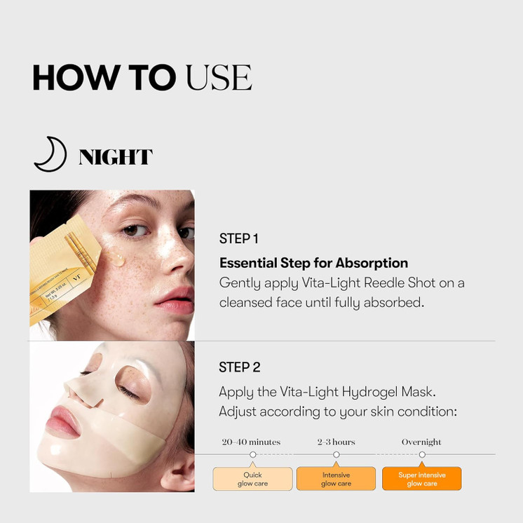 VT VITA-LIGHT REEDLE SHOT 100 2STEP HYDROGEL MASK (1.5G+33G)
