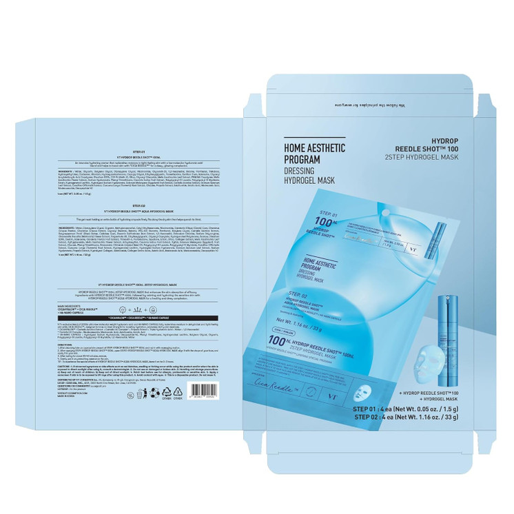 VT HYDROP REEDLE SHOT 100hL 2STEP HYDROGEL MASK (1.5G+33G)