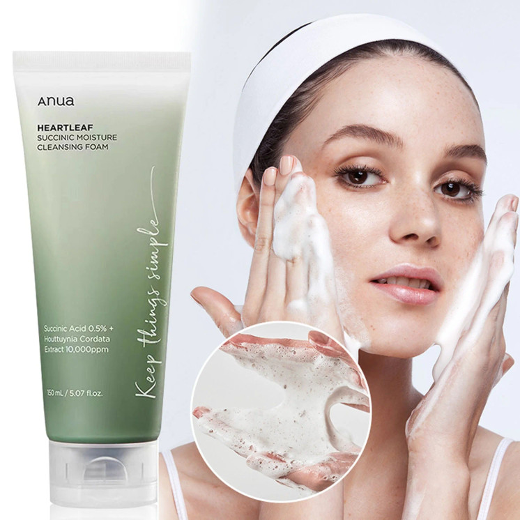 Anua - heartleaf succinic moisture cleansing foam 150ml