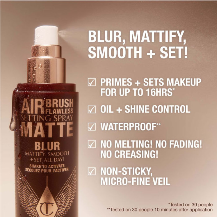 Charlotte tilbury airbrush setting spray matte blur Charlotte tilbury airbrush setting spray matte blur