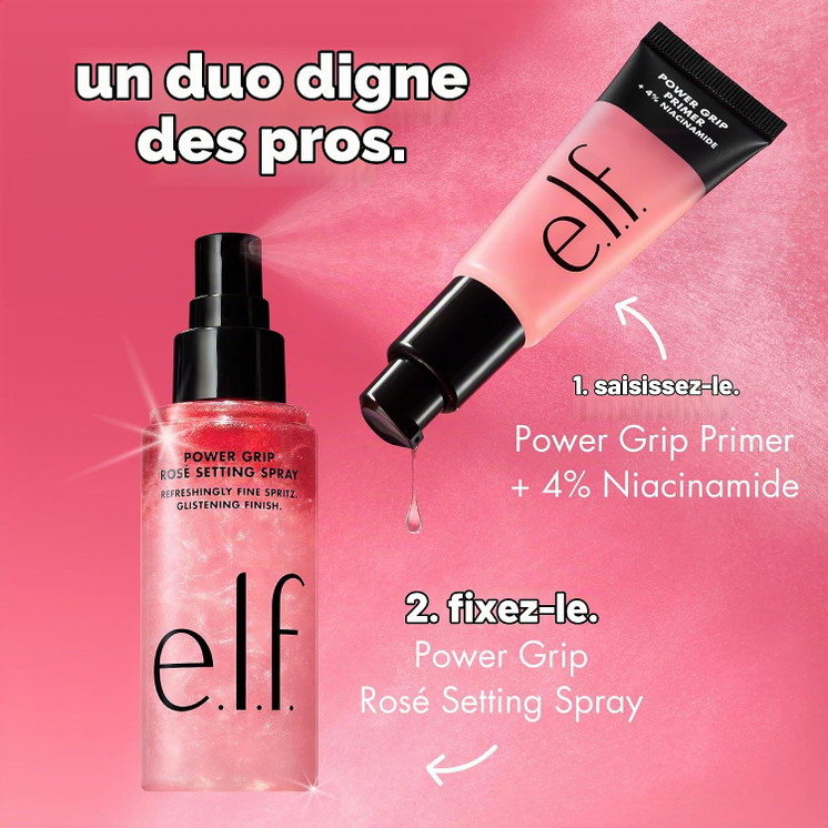 ELF Power grip Rose setting spray