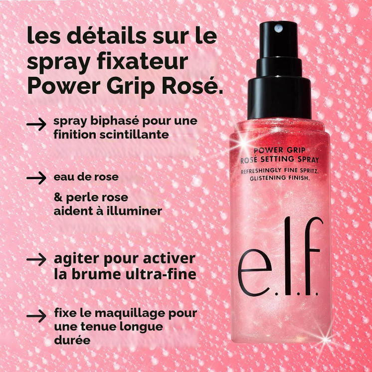 ELF Power grip Rose setting spray