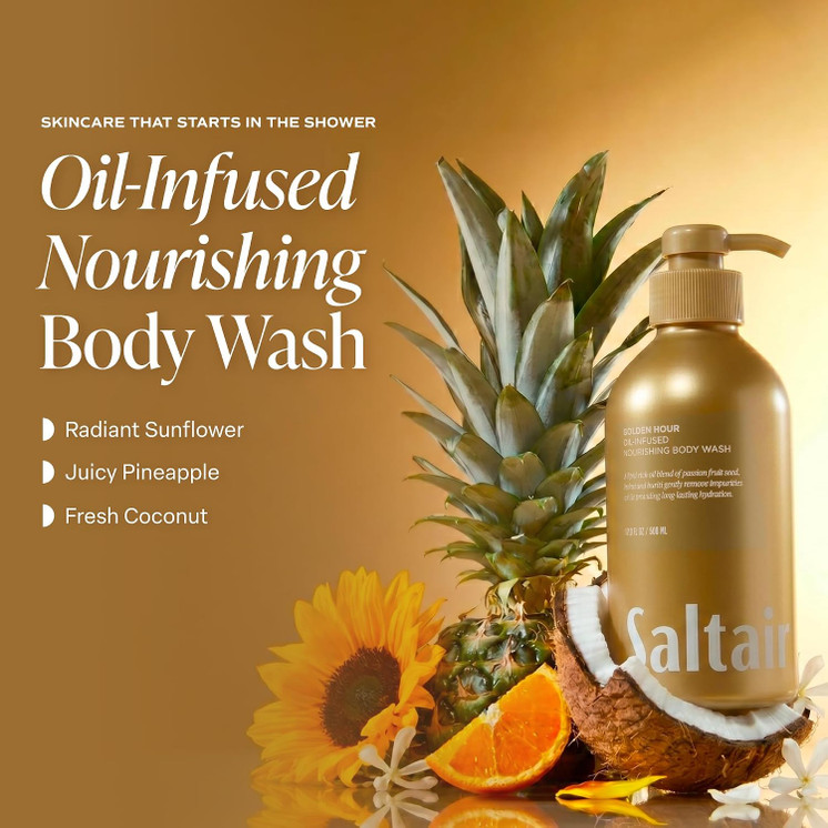 Saltair Golden Hour Oil infused nourishing body wash