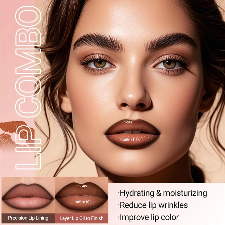Combo levres nude - 2 lipstick + lip liner