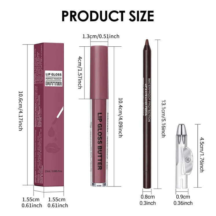 Combo levres nude - 2 lipstick + lip liner
