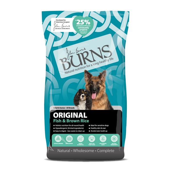 Burns Adult Original Fish and Brown Rice 6kg - Pedigree Wholesale Ltd