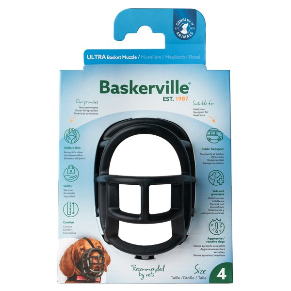 CoA Baskerville Ultra Basket Muzzle Size 4 Pedigree Wholesale Ltd