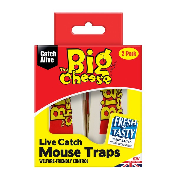 STV The Big Cheese Live Catch Mouse Trap Twinpack Pedigree Wholesale Ltd