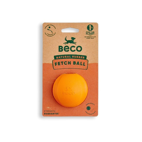 Beco Natural Rubber Slinger Toy for Fetch Orange - Pedigree