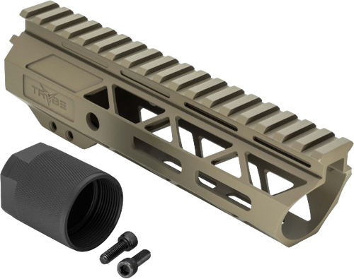 Trybe AR-15 Magnite Go Fast Ultra Lightweight M-LOK Handguard w/ Full Top Rail - 7in FDE Trybe AR-15 Magnite Go Fast Ultra Lightweight M-LOK Handguard w/ Full Top Rail - 7in FDE