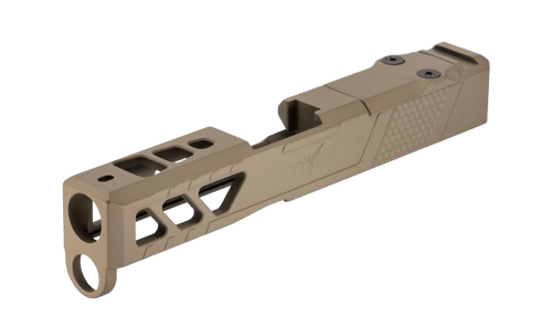 Trybe Pistol Slide for Glock 4343X Version 2 - FDE Trybe Pistol Slide for Glock 4343X Version 2 - FDE