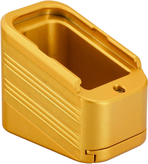 Trybe +4/5 Magazine Extension Base Pad for Glock 17 - Gold Trybe +4/5 Magazine Extension Base Pad for Glock 17 - Gold