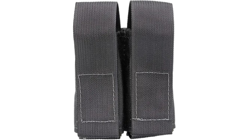 TRYBE Covered Double Pistol Magazine Pouch - Grey front TRYBE Covered Double Pistol Magazine Pouch - Grey front